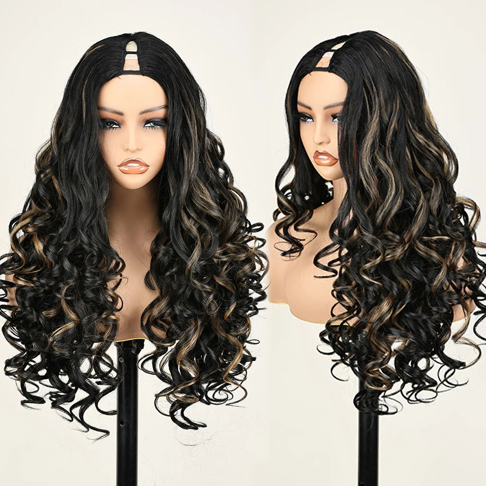 X-TRESS Синтетический парик Длинный вьющийся парик с V-образным вырезом 22 дюйма Выделенный цвет Свободные вьющиеся волны Надувной бесклеевой полупарик машинного производства для женщин 
X-TRESS Синтетический парик Длинный вьющийся парик с V-образным вырезом 22 дюйма Выделенный цвет Свободные вьющиеся волны Надувной бесклеевой полупарик машинного производства для женщин