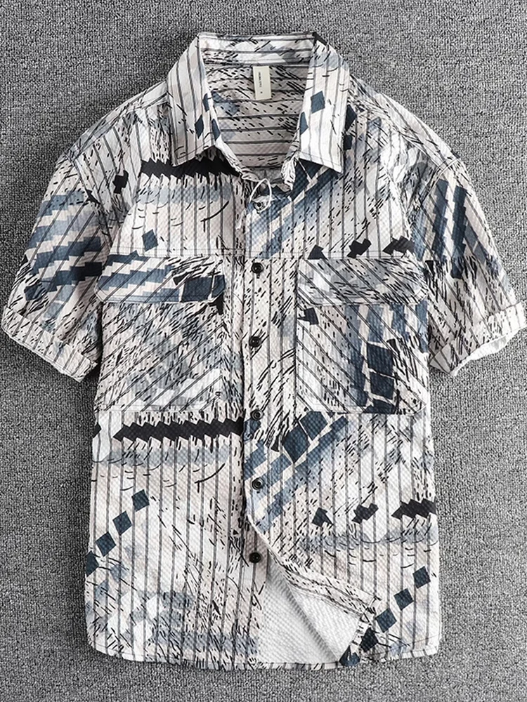 Summer 2025 Men's Fashion Casual Short Sleeve Shirt Printed Turn-down Collar Breathable Polyester Fiber Standard Fit Youth Po...
Summer 2025 Men's Fashion Casual Short Sleeve Shirt Printed Turn-down Collar Breathable Polyester Fiber Standard Fit Youth Po...