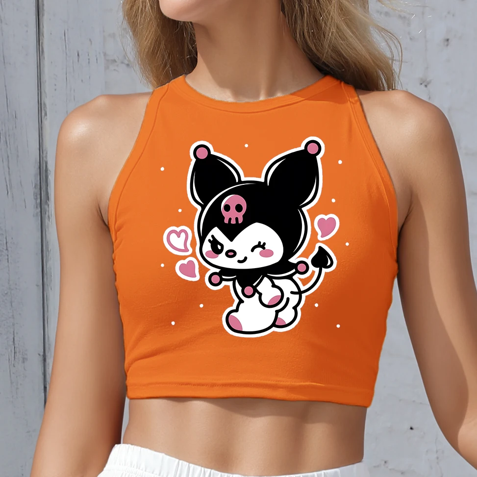 KAWAII CLOTHES Round Neck Tank Top Cartoon Kuromi Print Tight Fit Women's Summer Vest Sizes S-XL Ladies Y2K
KAWAII CLOTHES Round Neck Tank Top Cartoon Kuromi Print Tight Fit Women's Summer Vest Sizes S-XL Ladies Y2K