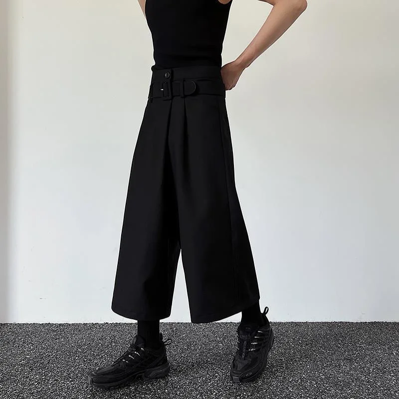 Men's Japanese and Korean street clothing, dark black fashionable loose fitting casual wide leg pants, men's retro kimono pants
Men's Japanese and Korean street clothing, dark black fashionable loose fitting casual wide leg pants, men's retro kimono pants