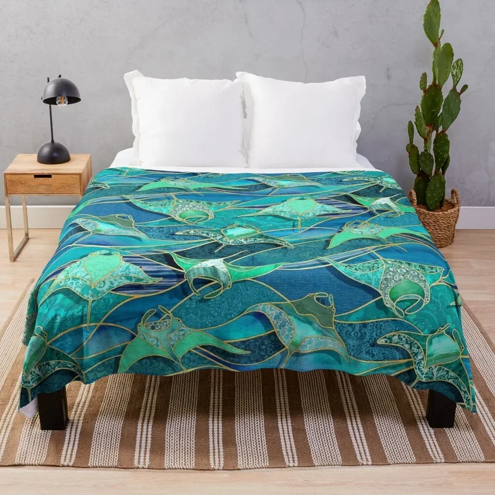 Patchwork Manta Rays in Teal Blue and Jade Green Throw Blanket Shaggy Furry Soft Blanket for Bedroom Living Room
Patchwork Manta Rays in Teal Blue and Jade Green Throw Blanket Shaggy Furry Soft Blanket for Bedroom Living Room