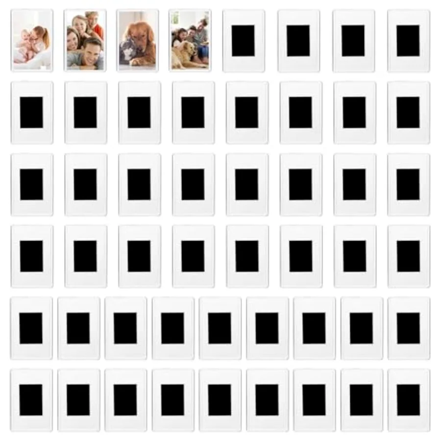 Magnetic Picture Frames 50 Pcs, 2.75 x 1.77", Customizable Mini Acrylic Photo Frames for Fridge Magnets
Magnetic Picture Frames 50 Pcs, 2.75 x 1.77", Customizable Mini Acrylic Photo Frames for Fridge Magnets