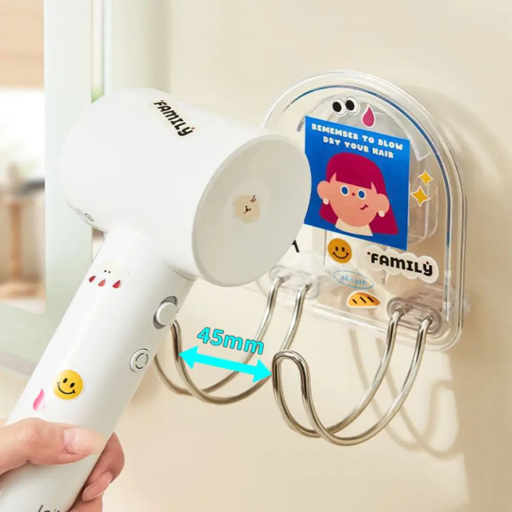 Компактный держатель для фена на присоске для хранения, установка без клея, многоцелевой органайзер для фена 
Компактный держатель для фена на присоске для хранения, установка без клея, многоцелевой органайзер для фена