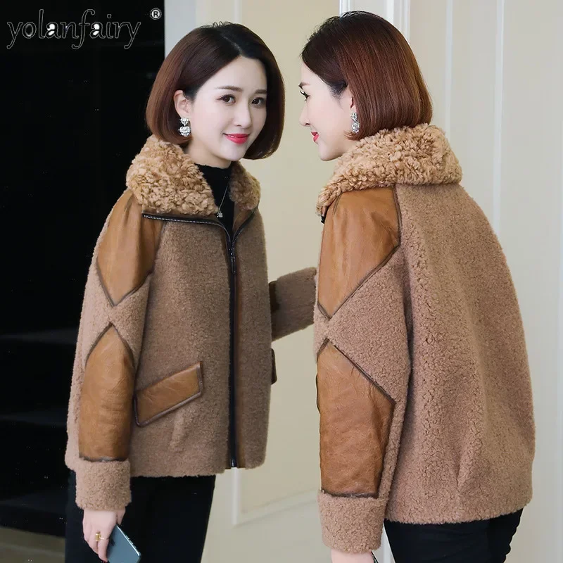 Winter Coat Women's Fur Jacket Female 100% Wool Fur Coats Korean Style Elegant Genuine Sheepskin Women Clothes Casaco Feminino F
Winter Coat Women's Fur Jacket Female 100% Wool Fur Coats Korean Style Elegant Genuine Sheepskin Women Clothes Casaco Feminino F