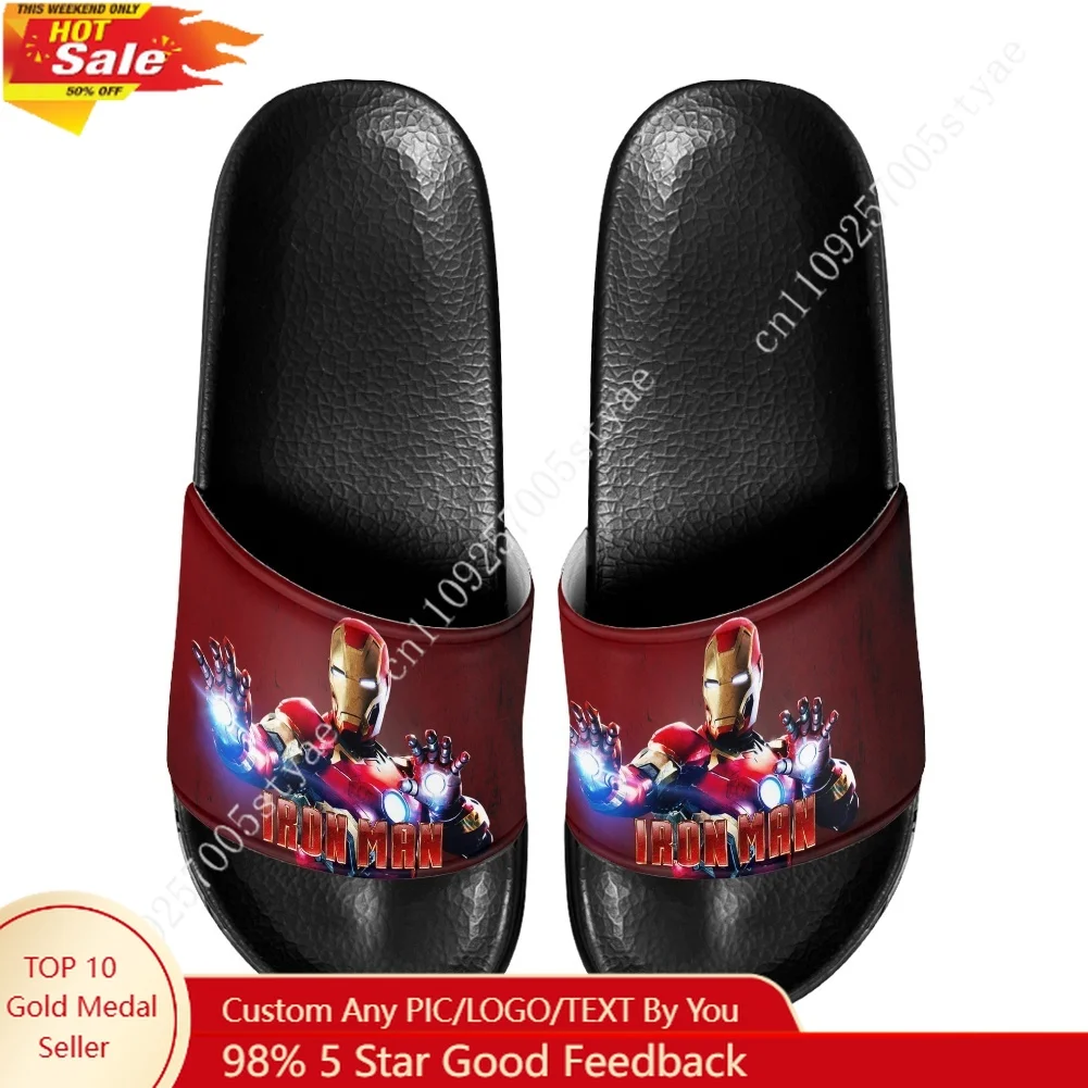 Marvel Iron Man Tony Stark Slippers Home Water Shoes Men Women Teenagers Beach Pool Sandals Custom Summer Slipper
Marvel Iron Man Tony Stark Slippers Home Water Shoes Men Women Teenagers Beach Pool Sandals Custom Summer Slipper