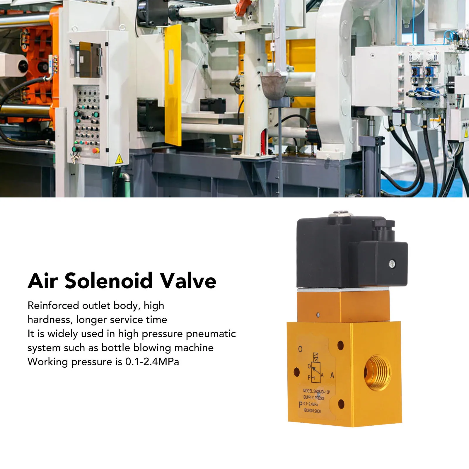 Pneumatic Air Solenoid Valve Inner Solenoid Valve 2 Position 3 Way G1/2in 15mm Nominal Diameter for High Pressure System
Pneumatic Air Solenoid Valve Inner Solenoid Valve 2 Position 3 Way G1/2in 15mm Nominal Diameter for High Pressure System