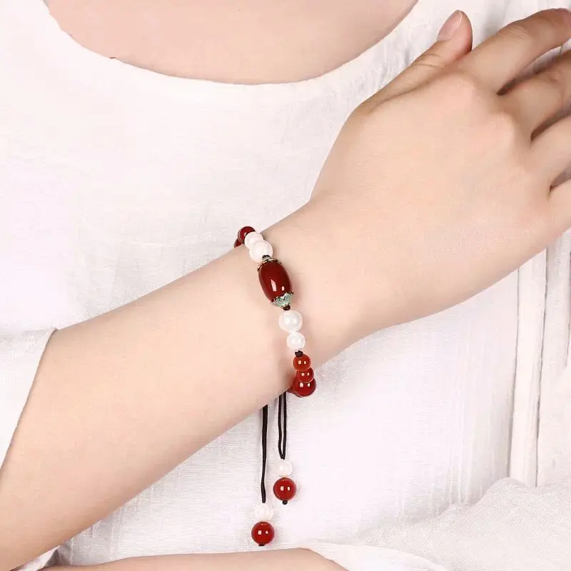 Chinese Red Cord Beaded Bracelet Women Ethnic Bohemian Vintage Niche Luxury Sophisticated Jewelry Artisan Gift for Teen Girls
Chinese Red Cord Beaded Bracelet Women Ethnic Bohemian Vintage Niche Luxury Sophisticated Jewelry Artisan Gift for Teen Girls