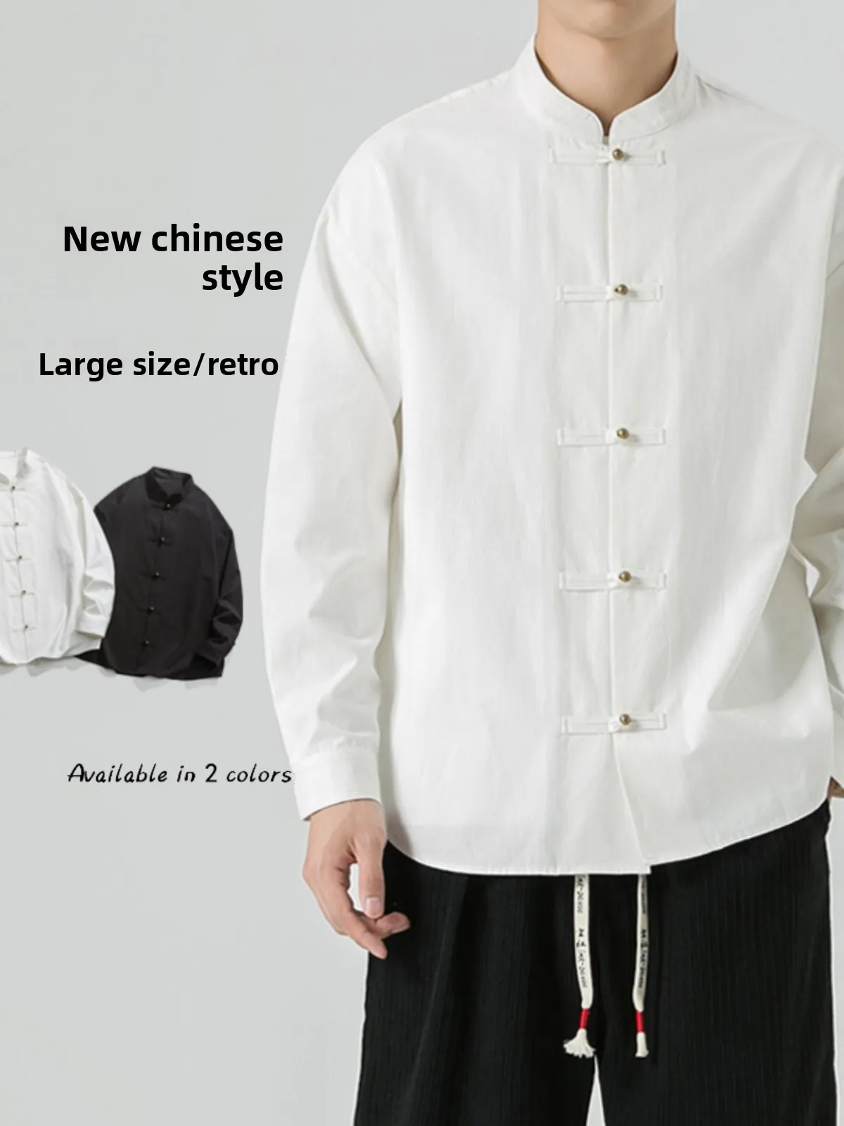 New Chinese Sle Casual Retro Tang Suit Cotton irt Men Long Sve Loose Stand Collar Zhongan irt Thin Model Faion U...
New Chinese Sle Casual Retro Tang Suit Cotton irt Men Long Sve Loose Stand Collar Zhongan irt Thin Model Faion U...
