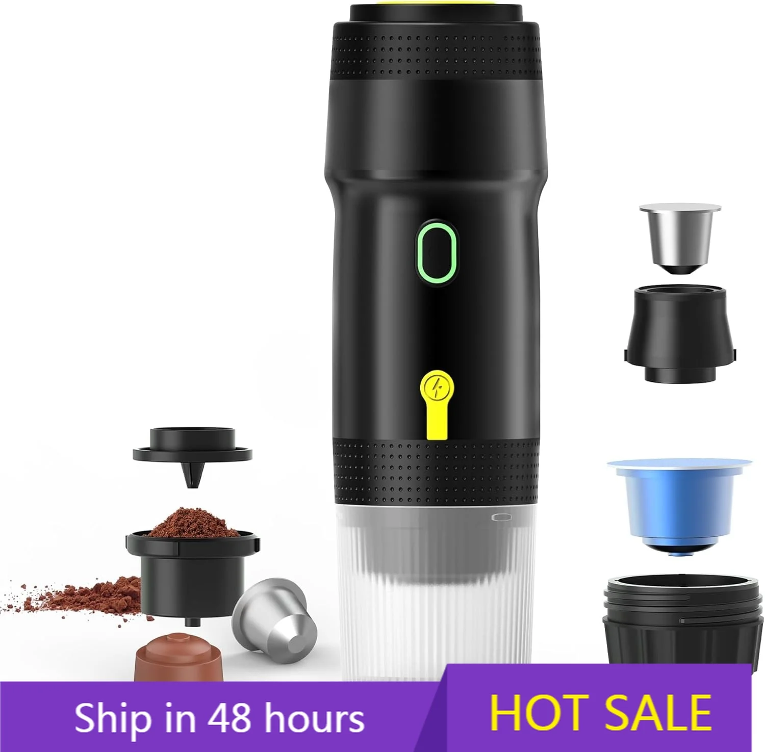 POWER LEAP2025 Mini Portable Electric Espresso Machine Self-Heating Travel Coffee Maker For Outdoor Camping
POWER LEAP2025 Mini Portable Electric Espresso Machine Self-Heating Travel Coffee Maker For Outdoor Camping