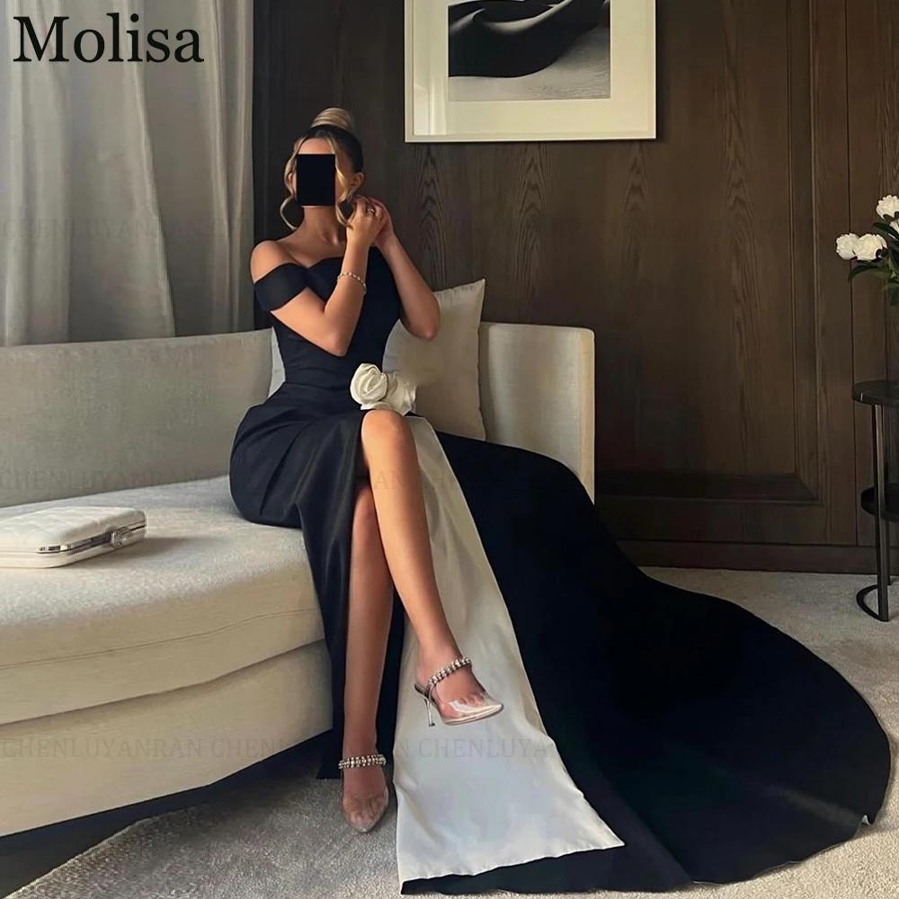 Очаровательные женские вечерние платья MOLISA, черное плиссированное платье русалки без рукавов для выпускного вечера, официальные платья с 3D цветами, الحالح
Очаровательные женские вечерние платья MOLISA, черное плиссированное платье русалки без рукавов для выпускного вечера, официальные платья с 3D цветами, الحالح