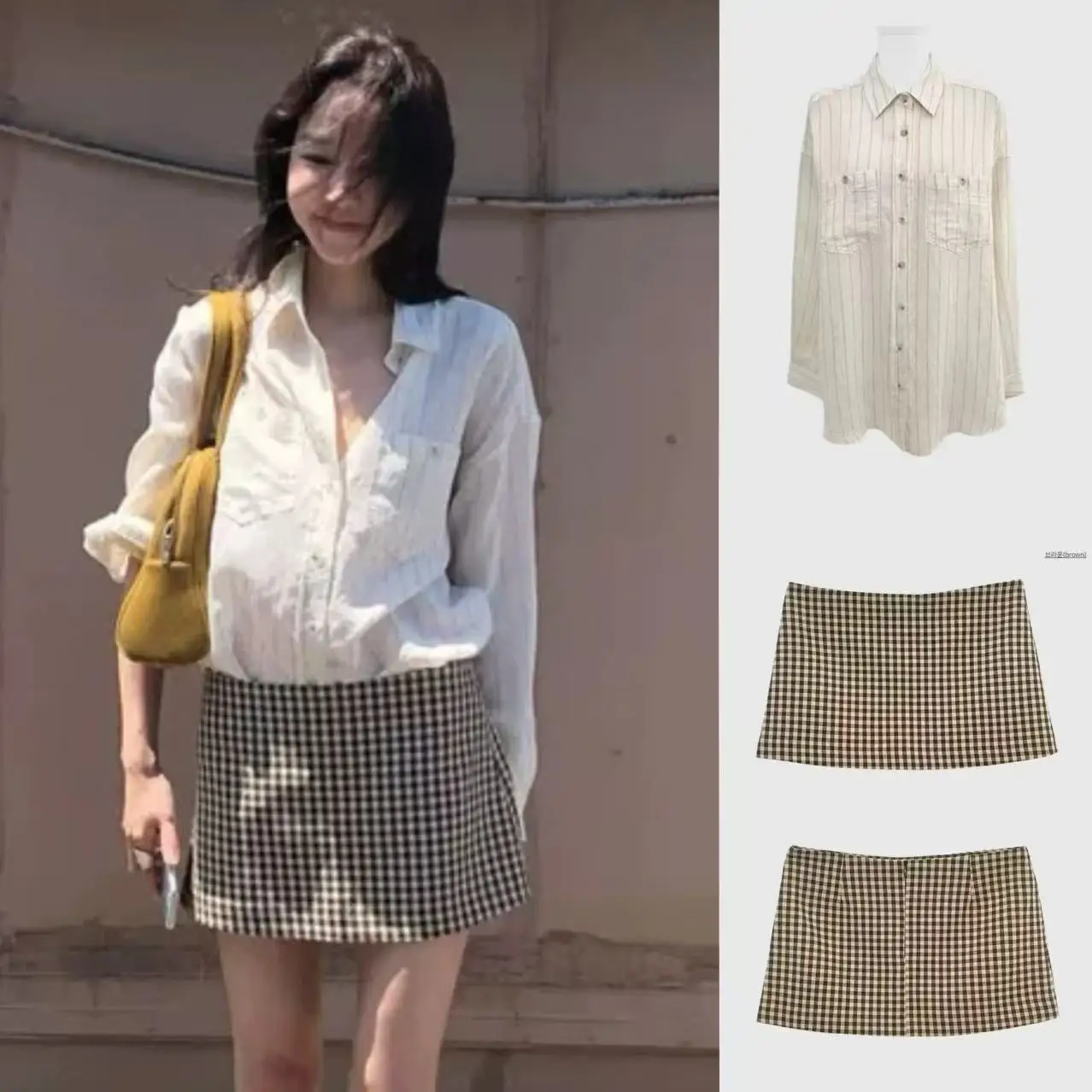 Легкий клетчатый комплект в полоску, длинная све irt и юбка, комплект из двух предметов для женщин, осенний сезон, простая застежка на пуговицы
Легкий клетчатый комплект в полоску, длинная све irt и юбка, комплект из двух предметов для женщин, осенний сезон, простая застежка на пуговицы