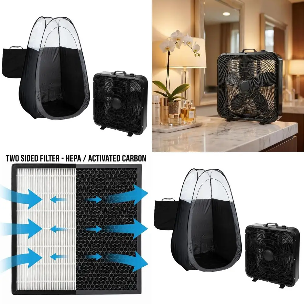 Sun Spray Tan Solution with Overspray Extractor and Black Tanning Booth Bundle
Sun Spray Tan Solution with Overspray Extractor and Black Tanning Booth Bundle
