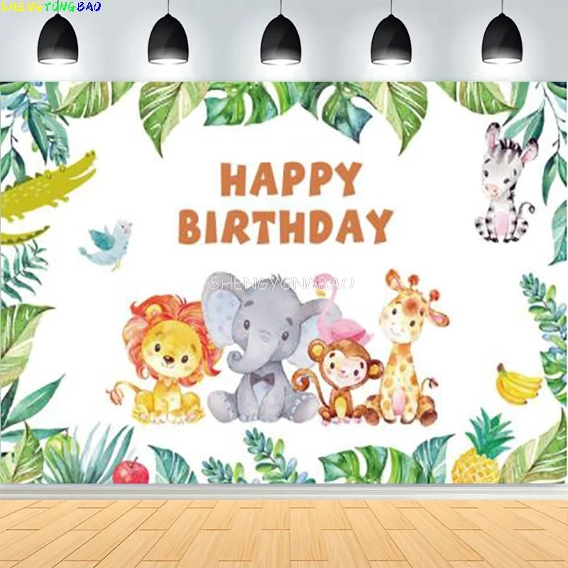 Gender Baby Shower Jungle Safari Tropical Forest Photography Backdrop Newborn Wild Animal Birthday Party Photo Background LJ-09
Gender Baby Shower Jungle Safari Tropical Forest Photography Backdrop Newborn Wild Animal Birthday Party Photo Background LJ-09