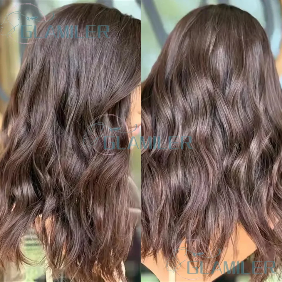 Human Hair Wavy Remy Brazilian Pre Plucked 13x4 Silk Top Lace Front Wig Bleached Knots Dark Brown Wavy 5x5 Silk Top Closure Wigs
Human Hair Wavy Remy Brazilian Pre Plucked 13x4 Silk Top Lace Front Wig Bleached Knots Dark Brown Wavy 5x5 Silk Top Closure Wigs