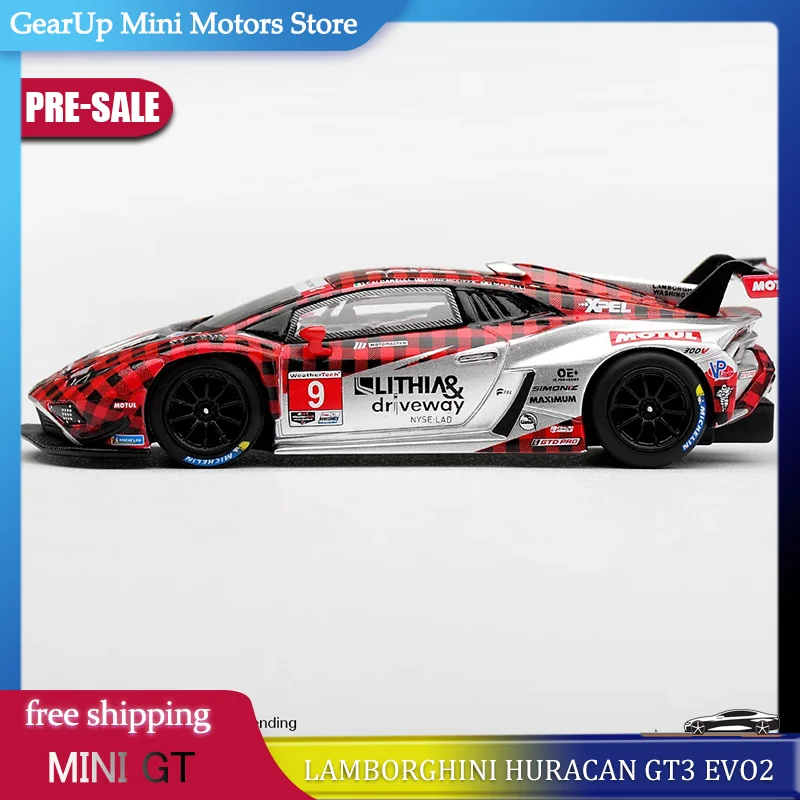 MINI GT 1:64 Lamborghini Huracan GT3 EVO2 #9 MGT01327 Pfaff Motorsports 2025 IMSA GTD Pro Diecast Alloy Racing Car Model
MINI GT 1:64 Lamborghini Huracan GT3 EVO2 #9 MGT01327 Pfaff Motorsports 2025 IMSA GTD Pro Diecast Alloy Racing Car Model