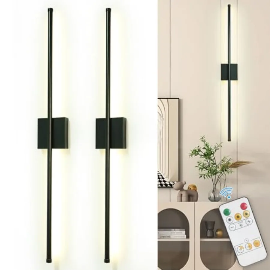 Wall Sconces Battery Operated: Set of 2 Wireless Wall Lights with Remote for Bedroom - Rechargeable 15 Colors Wall Lamp for Liv
Wall Sconces Battery Operated: Set of 2 Wireless Wall Lights with Remote for Bedroom - Rechargeable 15 Colors Wall Lamp for Liv
