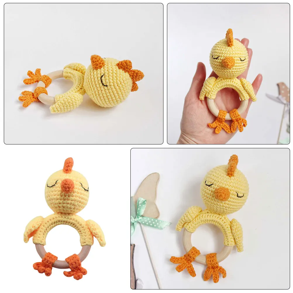 1pc Wooden Hand Baby Molar Chick Shape Creative Infant Toddler Handheld Musical Early Education Rattle Adorable Hand Knitted
1pc Wooden Hand Baby Molar Chick Shape Creative Infant Toddler Handheld Musical Early Education Rattle Adorable Hand Knitted