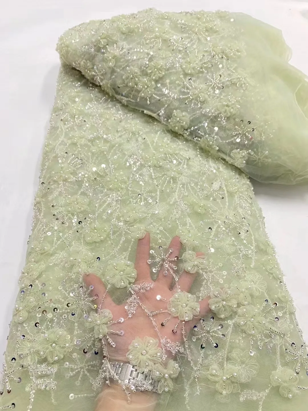 High Quality African Nigerian 3D applique Lace Flower Fabric For Wedding With sequin Groom Embroidery French Lace Fabric
High Quality African Nigerian 3D applique Lace Flower Fabric For Wedding With sequin Groom Embroidery French Lace Fabric