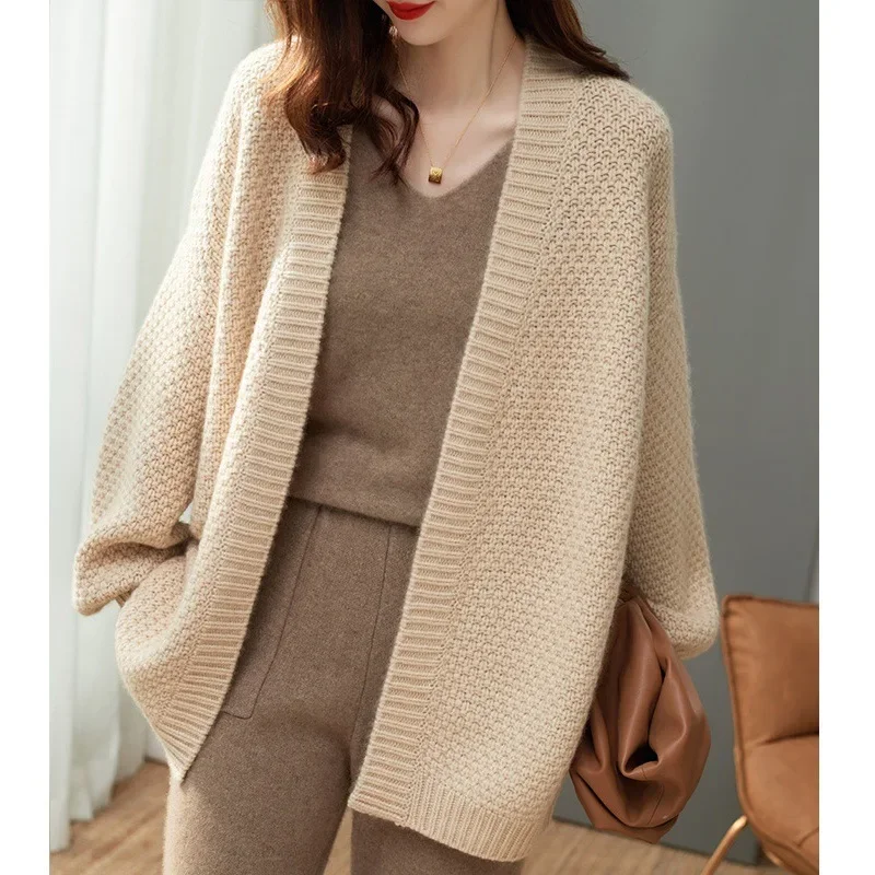 Vintage Knit Cardigan Luxury Jackets Solid Coats Women Warm Sweater Long Sleeve Office Ladies Autumn Winter Outerwear Clothing
Vintage Knit Cardigan Luxury Jackets Solid Coats Women Warm Sweater Long Sleeve Office Ladies Autumn Winter Outerwear Clothing