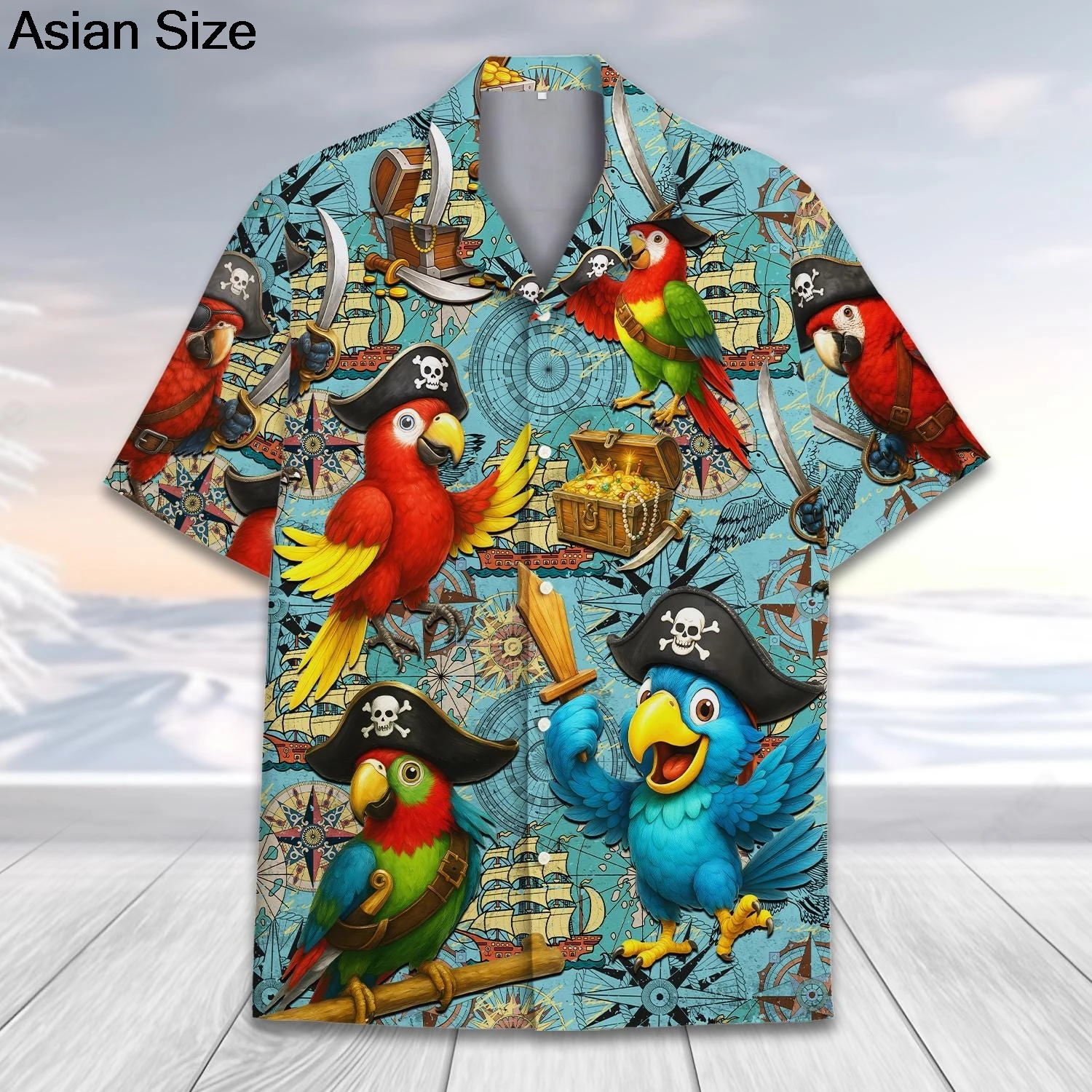 Funny Pirate Rubber Duck Parrot Hawaiian Shirt For Unisex Clothing Cute Nautical Shirts Anchor & Wheel Sailor Graphic Blouses
Funny Pirate Rubber Duck Parrot Hawaiian Shirt For Unisex Clothing Cute Nautical Shirts Anchor & Wheel Sailor Graphic Blouses