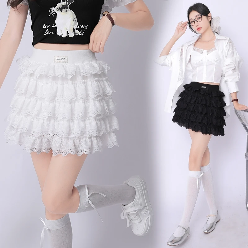 French Elegant Sweet Cake Skirt Women's Summer Lace Ruffle High Waist A Line Short Skirt Female Y2K Korean Chic Cute Slim Skirt
French Elegant Sweet Cake Skirt Women's Summer Lace Ruffle High Waist A Line Short Skirt Female Y2K Korean Chic Cute Slim Skirt