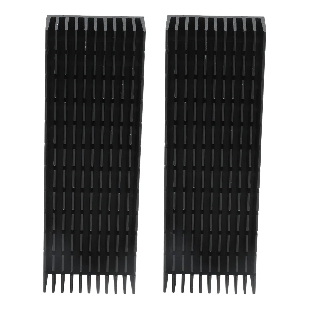 2Pcs 120*40*20mm Cooling Fins With Adhesive Slotted Design Aluminum Heatsink Kit Black Aluminum Slotted Heat Sink
2Pcs 120*40*20mm Cooling Fins With Adhesive Slotted Design Aluminum Heatsink Kit Black Aluminum Slotted Heat Sink