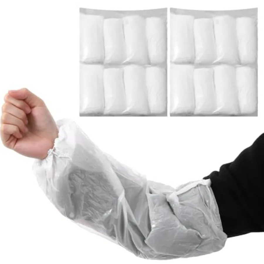 300 Pcs Disposable Oversleeves Covers, Plastic Arm Sleeves Covers for Painting Repairing Cleaning Tattooing White
300 Pcs Disposable Oversleeves Covers, Plastic Arm Sleeves Covers for Painting Repairing Cleaning Tattooing White