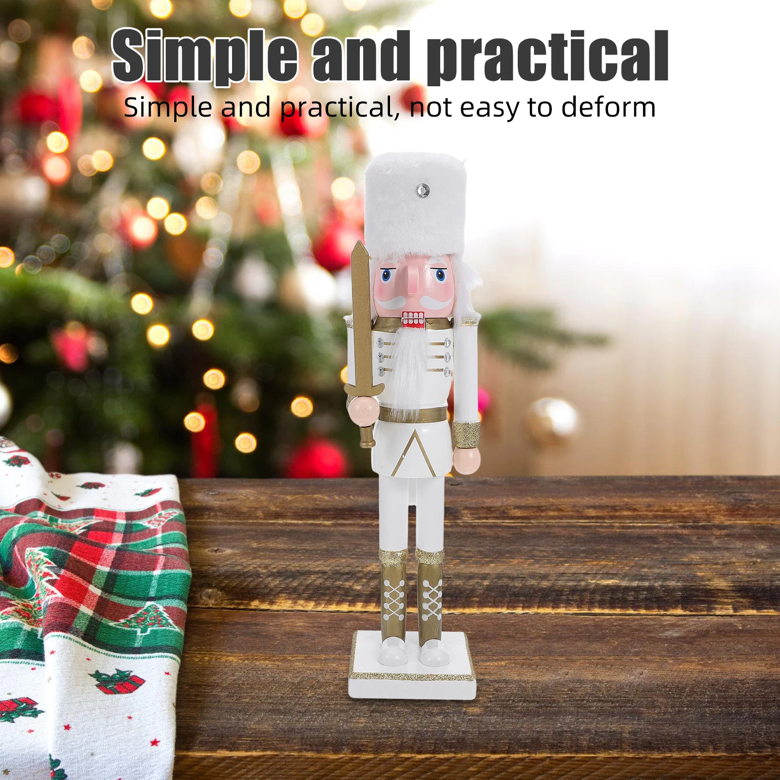 38Cm Wooden Nutcracker Soldier Christmas Decor Festive Tabletop Decoration For Holiday Party Xmas Centerpiece Red Nutcracker
38Cm Wooden Nutcracker Soldier Christmas Decor Festive Tabletop Decoration For Holiday Party Xmas Centerpiece Red Nutcracker