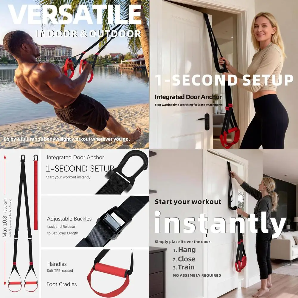 Тренажер с подвесными ремнями для домашнего спортзала – встроенный дверной анкер для установки за 1 секунду, универсальные ремни сопротивления для тренировок с собственным весом
Тренажер с подвесными ремнями для домашнего спортзала – встроенный дверной анкер для установки за 1 секунду, универсальные ремни сопротивления для тренировок с собственным весом