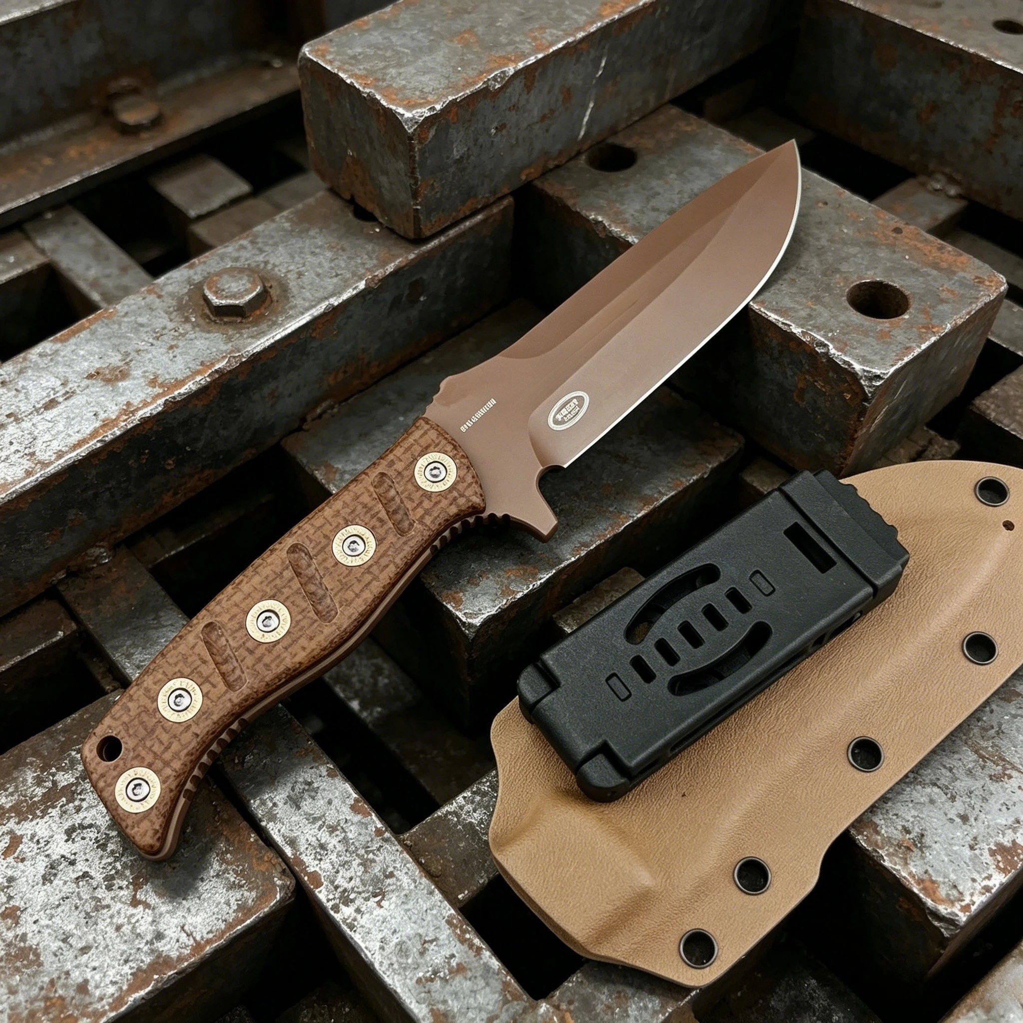 375 Fixed Blade for Outdoor Use D2 Steel Blade Desert Micarta Handle Versatile Camping for Backcountry Tasks Sheath Included
375 Fixed Blade for Outdoor Use D2 Steel Blade Desert Micarta Handle Versatile Camping for Backcountry Tasks Sheath Included