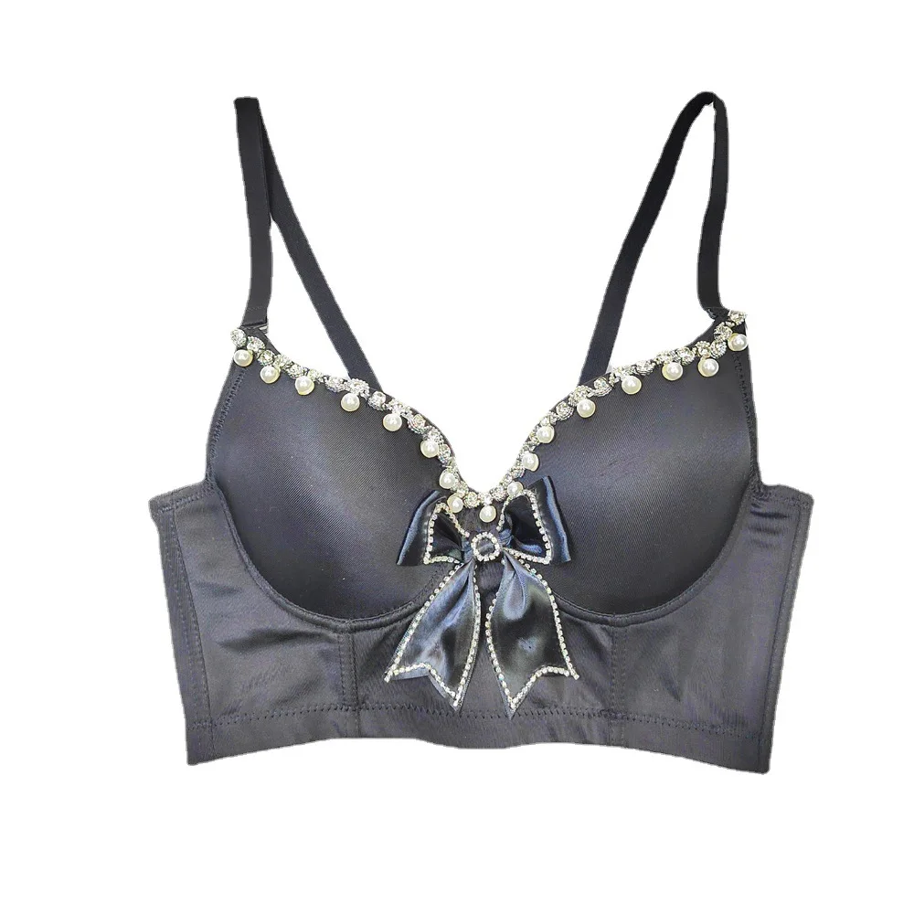Женский корсет с бантом и бисером — сексуальный бюстгальтер-бюстье в рубчик, укороченный топ с застежкой на талии и стразами для верхней одежды
Женский корсет с бантом и бисером — сексуальный бюстгальтер-бюстье в рубчик, укороченный топ с застежкой на талии и стразами для верхней одежды