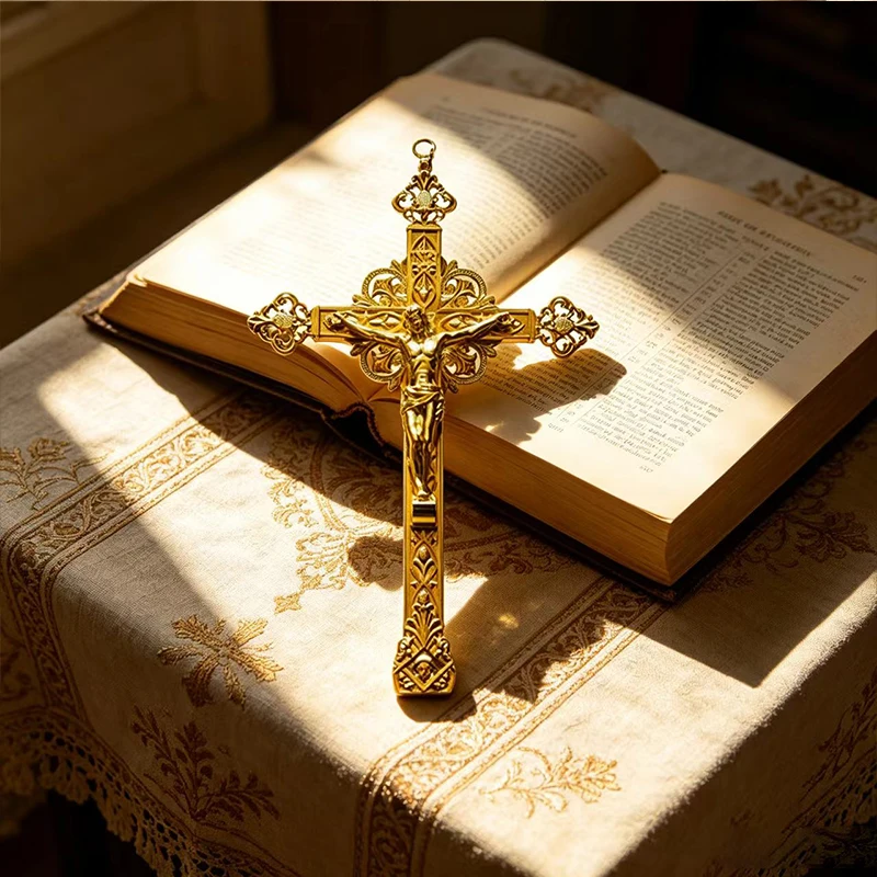 Ornate Gold Plated Wall Hanging Crucifix Cross with Jesus Corpus for Catholic Christian Religious Home Decor Gift
Ornate Gold Plated Wall Hanging Crucifix Cross with Jesus Corpus for Catholic Christian Religious Home Decor Gift