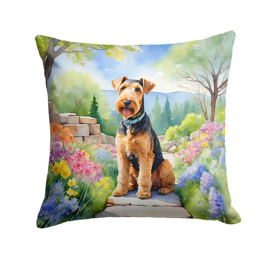 Декоративная подушка Airedale Terrier Spring Garden, которую можно стирать в машине, внутренняя и наружная подушка для дивана-кровати или патио 18Hx18W
Декоративная подушка Airedale Terrier Spring Garden, которую можно стирать в машине, внутренняя и наружная подушка для дивана-кровати или патио 18Hx18W