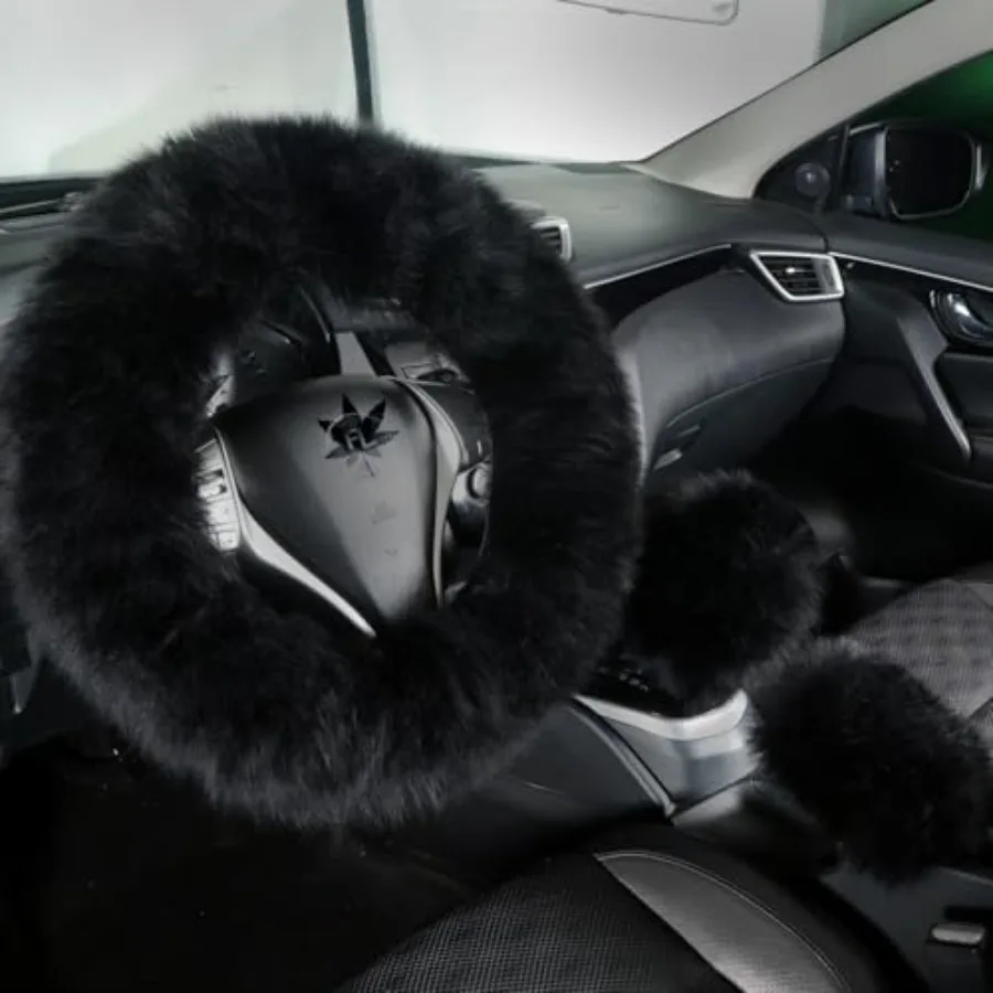 Fluffy Genuine Sheepskin Steering Wheel Cover Set for Women Parents-Fuzzy Soft Australian Merino Wool Wrap with Gear Shift and
Fluffy Genuine Sheepskin Steering Wheel Cover Set for Women Parents-Fuzzy Soft Australian Merino Wool Wrap with Gear Shift and