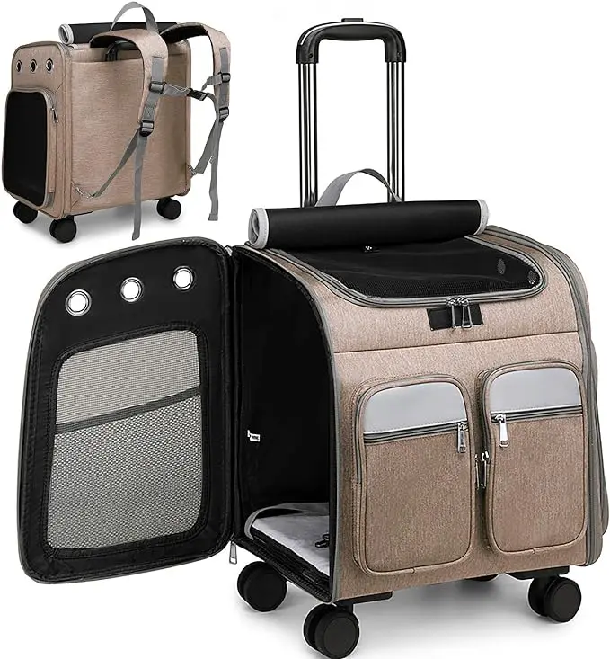 Airline Approved Telescopic Zipper Mesh Breathable Walking Handle Cat Dog Pet Carrier With Wheels
Airline Approved Telescopic Zipper Mesh Breathable Walking Handle Cat Dog Pet Carrier With Wheels