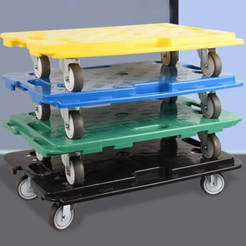 Four Wheel Industrial Platform Trolley Portable Plastic Pallet Truck Used For Storage Management And Factory Tool Transport Jobs
Four Wheel Industrial Platform Trolley Portable Plastic Pallet Truck Used For Storage Management And Factory Tool Transport Jobs