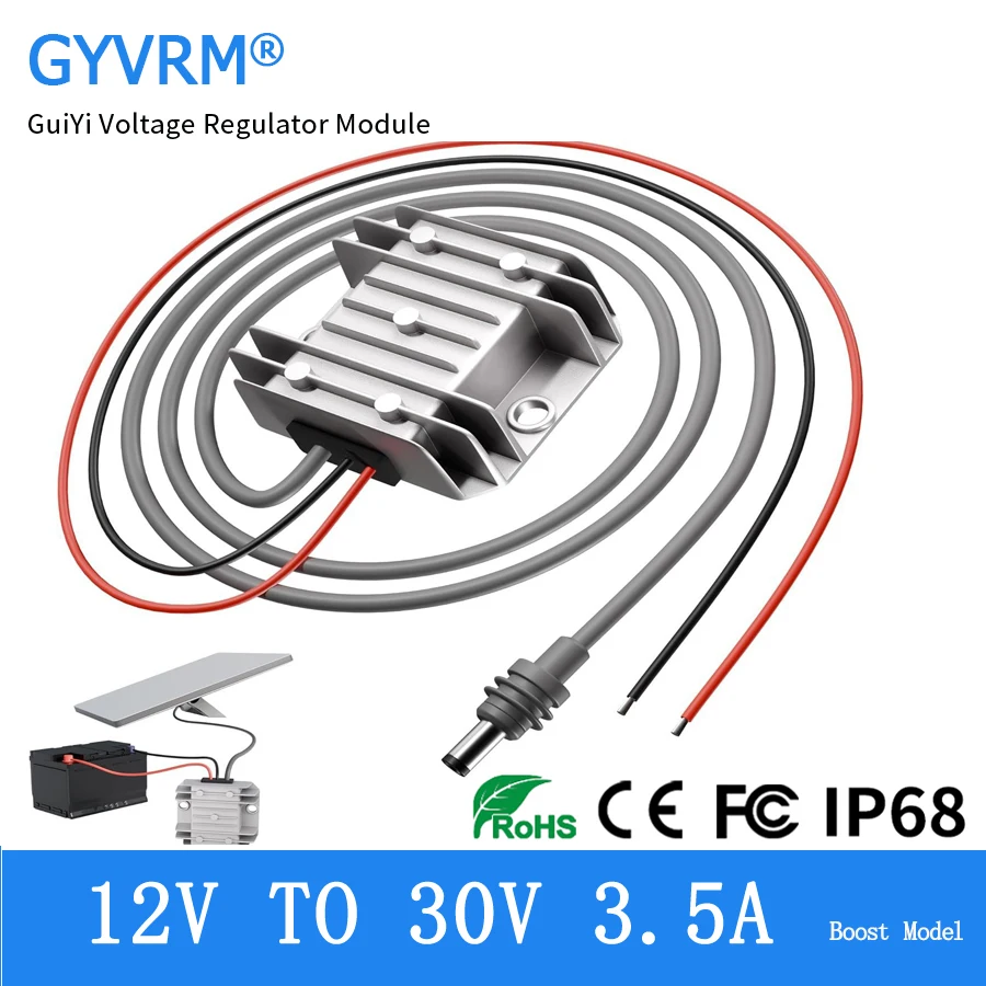 DC-DC 12V(9V-25V) to 30V 3.5A 105W Power Supply 12V to 30V Booster with DC power cord Starlink Mini Step Up Power Cord
DC-DC 12V(9V-25V) to 30V 3.5A 105W Power Supply 12V to 30V Booster with DC power cord Starlink Mini Step Up Power Cord