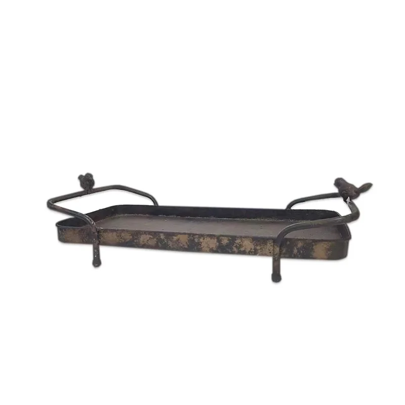 Rustic Metal Serving Tray with Bird Handles, Distressed Iron Finish, Rectangular Decorative Tray, 18.9 x 7.9 x 4.9 Inches
Rustic Metal Serving Tray with Bird Handles, Distressed Iron Finish, Rectangular Decorative Tray, 18.9 x 7.9 x 4.9 Inches
