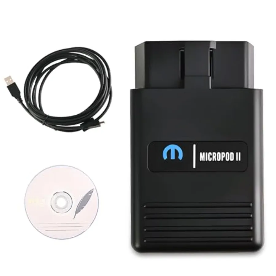 Professional Diagnostic Programming Scanner for Chrysler/Dodge/Jeep/Fiat up to 2016,MicroPOD II V17.04.27, Plastic Housing, Bla
Professional Diagnostic Programming Scanner for Chrysler/Dodge/Jeep/Fiat up to 2016,MicroPOD II V17.04.27, Plastic Housing, Bla