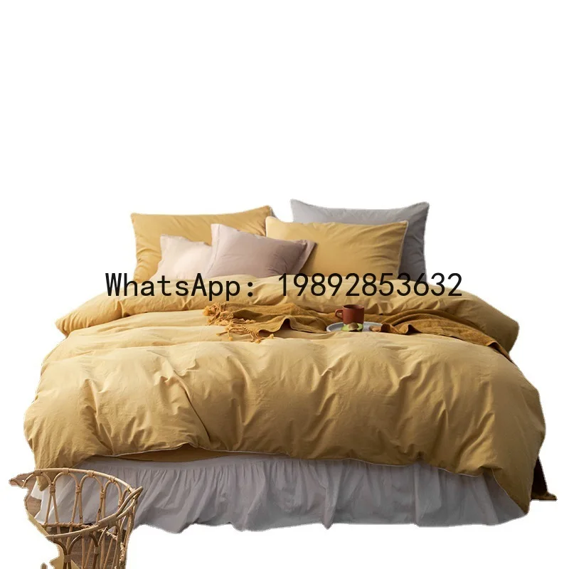 DSA long-staple cotton bed four-piece cotton pure cotton abraded quilt cover
DSA long-staple cotton bed four-piece cotton pure cotton abraded quilt cover