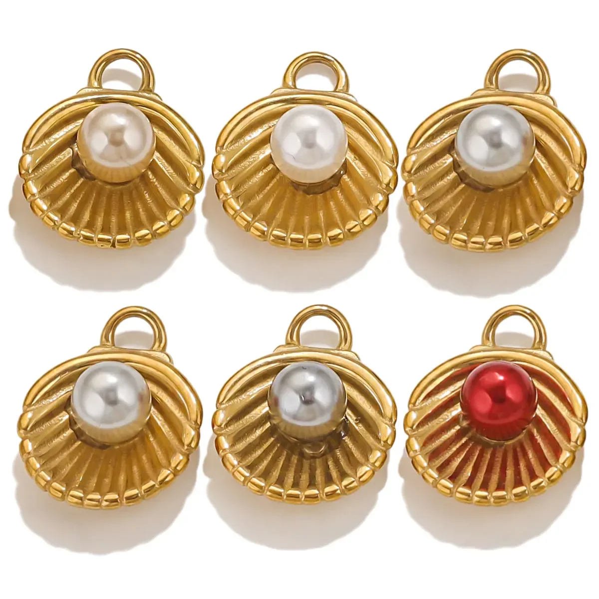 4PC Shell Pendant Stainless Steel Inlaid with Imitation Enamel Pearl DIY Charm Earrings Necklace Connector Accessories for Women
4PC Shell Pendant Stainless Steel Inlaid with Imitation Enamel Pearl DIY Charm Earrings Necklace Connector Accessories for Women