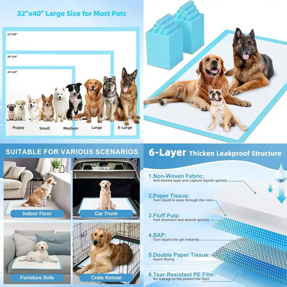 Супервпитывающие и быстросохнущие одноразовые пеленки для приучения к туалету, особо большие, 32x40, 100 штук, для собак, кошек, кроликов
Супервпитывающие и быстросохнущие одноразовые пеленки для приучения к туалету, особо большие, 32x40, 100 штук, для собак, кошек, кроликов