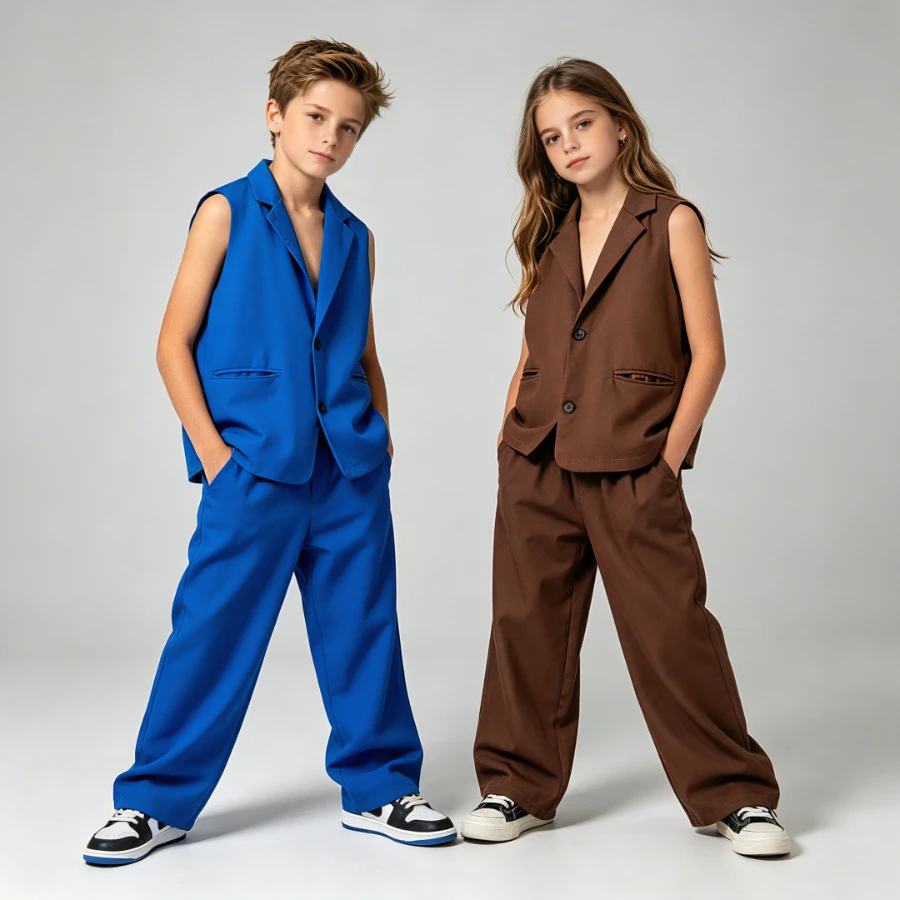 Kids Jazz Dance Costume Girls Boys Performance Vest Blazer Set Hip Hop Streetwear Show Outfit Teen Fashion Photo Shoot Suit 13 Y
Kids Jazz Dance Costume Girls Boys Performance Vest Blazer Set Hip Hop Streetwear Show Outfit Teen Fashion Photo Shoot Suit 13 Y