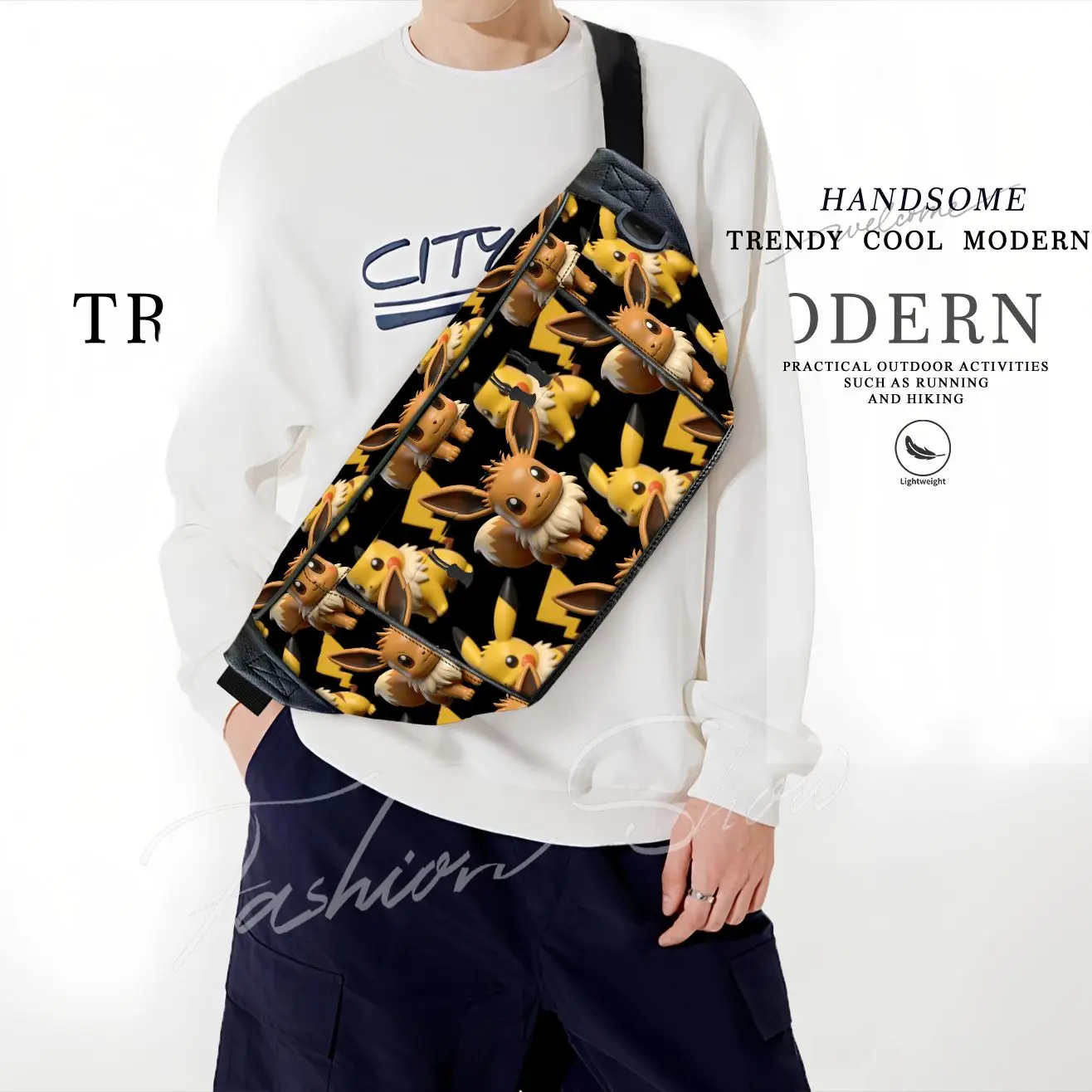 1pc Pokemon Pikachu Full Print Large Capacity Waist Bag, Multi Layered Storage, Adjustable Shoulder Straps, unisex
1pc Pokemon Pikachu Full Print Large Capacity Waist Bag, Multi Layered Storage, Adjustable Shoulder Straps, unisex