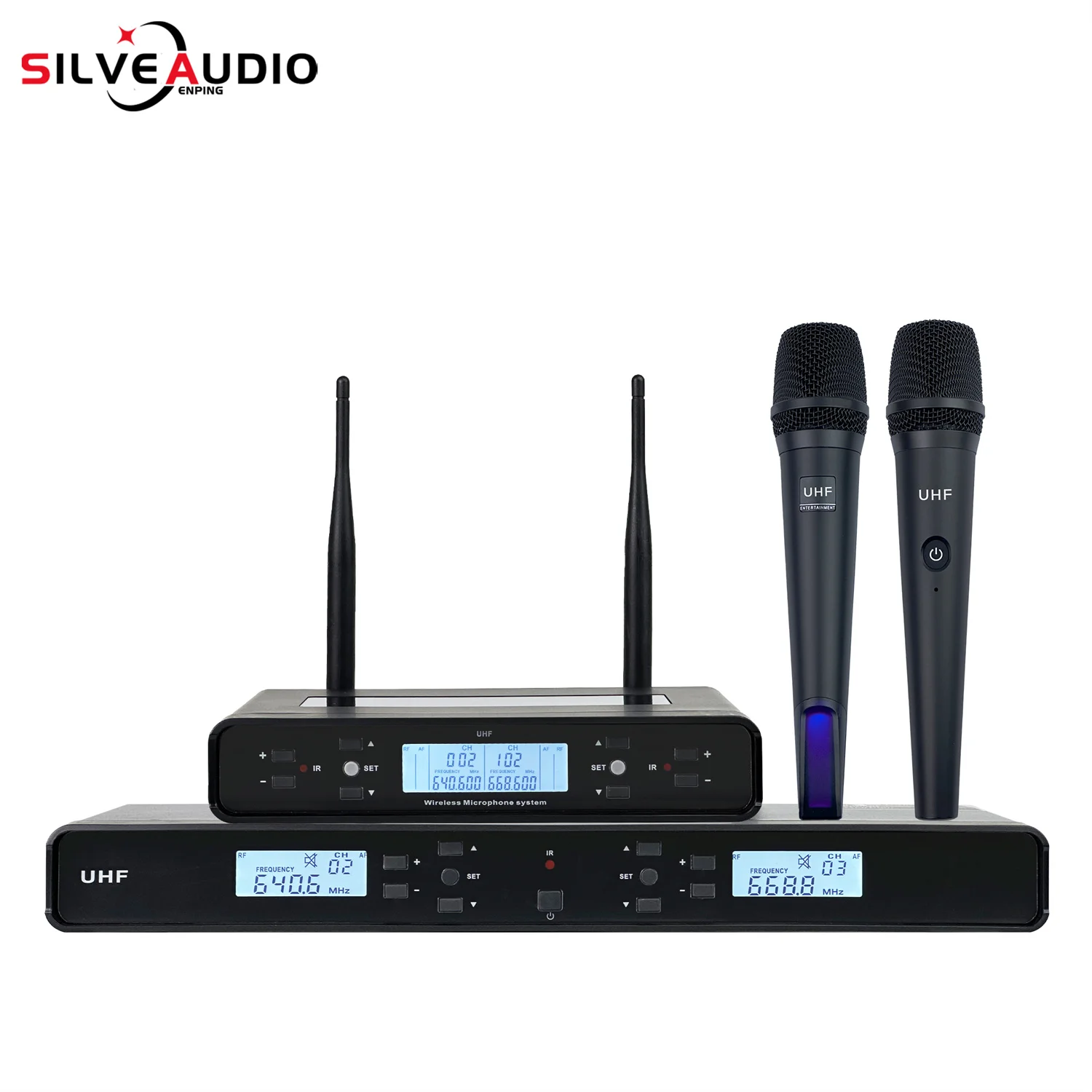 GAW-U310 Professional UHF Wireless Microphone Dual-Channel Handheld Microphone for Karaoke
GAW-U310 Professional UHF Wireless Microphone Dual-Channel Handheld Microphone for Karaoke