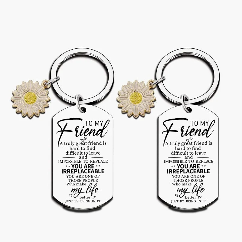 Best Friend Gifts Amazon Best Selling Best Friend Keychain Sunflower Taigang Pendant Stainless Steel Keychain Wholesale
Best Friend Gifts Amazon Best Selling Best Friend Keychain Sunflower Taigang Pendant Stainless Steel Keychain Wholesale