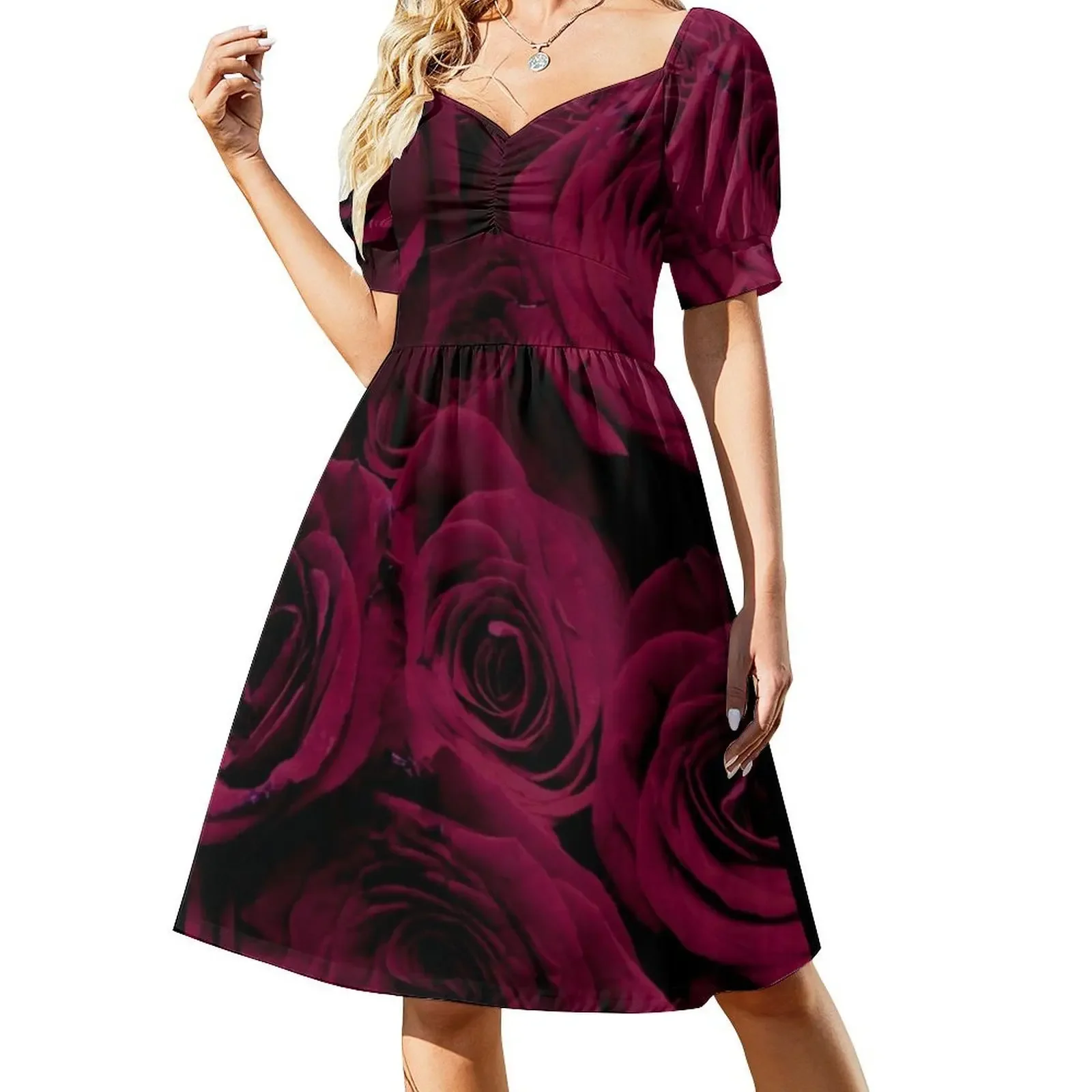 Romantic Burgundy dark red Roses, deep red floral photo Dress Women's dress women's clothing korea stylish
Romantic Burgundy dark red Roses, deep red floral photo Dress Women's dress women's clothing korea stylish