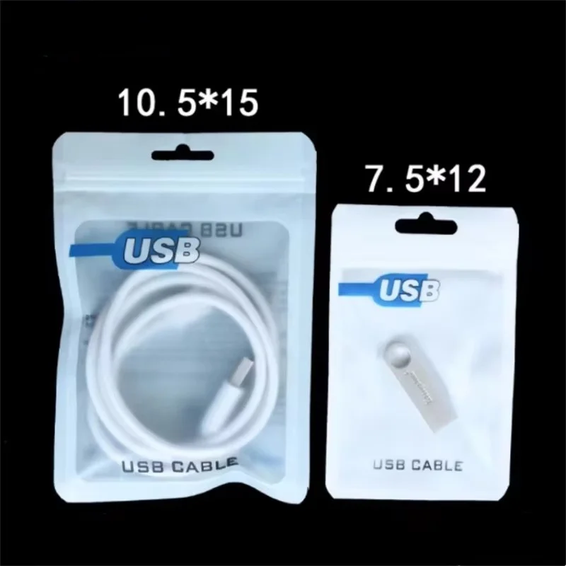 500PCS Flat Matte White 1M~2M Cable Date Line Ziplock Packaging Bag DIY Plastic Blue Frosted Window USB Wire Hanging Pouches
500PCS Flat Matte White 1M~2M Cable Date Line Ziplock Packaging Bag DIY Plastic Blue Frosted Window USB Wire Hanging Pouches