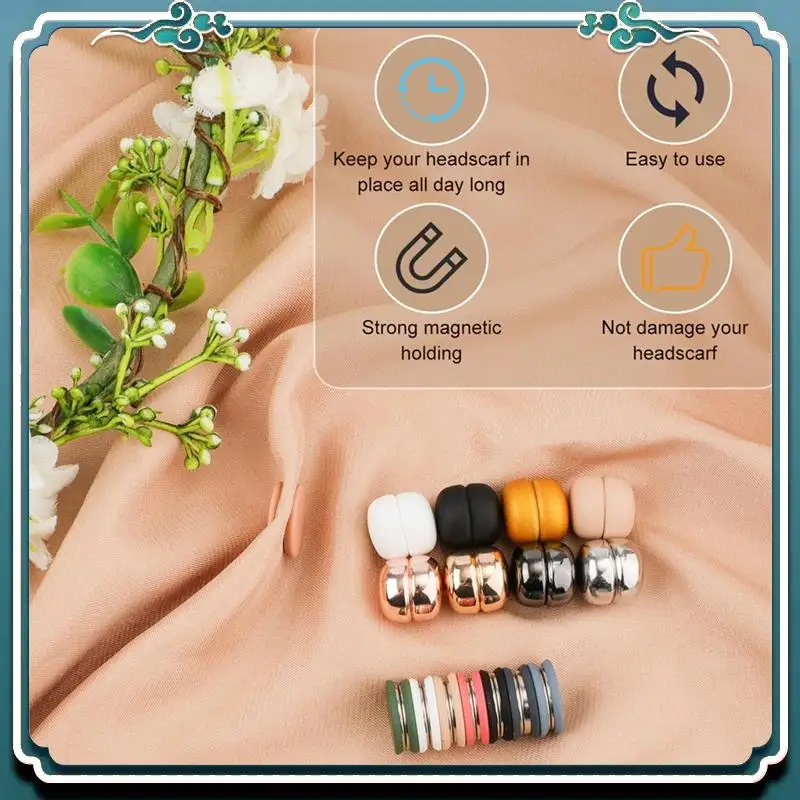 Premium 16Pcs Magnetic Hijab Pins, Multipurpose Magnetic Hijab Buttons Colored Pinless Brooch Magnetic Scarf Clasp Hijab Pins
Premium 16Pcs Magnetic Hijab Pins, Multipurpose Magnetic Hijab Buttons Colored Pinless Brooch Magnetic Scarf Clasp Hijab Pins