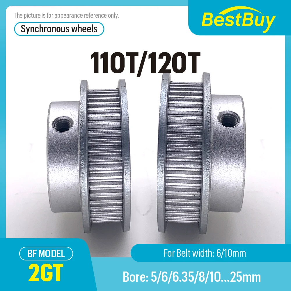 GT2 Timing Belt Pulley 110T 120 Teeth Bore 5-25mm Width 6-10mm for 3D Printer 2GT High Precision Polycarbonate Wheel
GT2 Timing Belt Pulley 110T 120 Teeth Bore 5-25mm Width 6-10mm for 3D Printer 2GT High Precision Polycarbonate Wheel